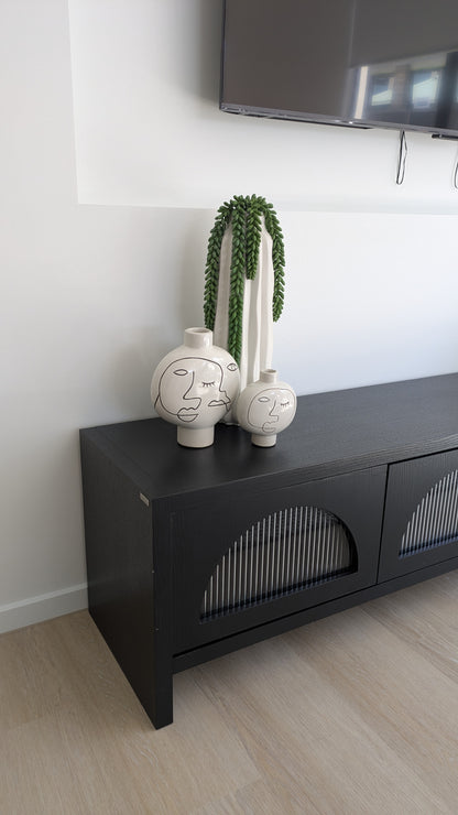 Femme | Ceramic Face Vase White & Black