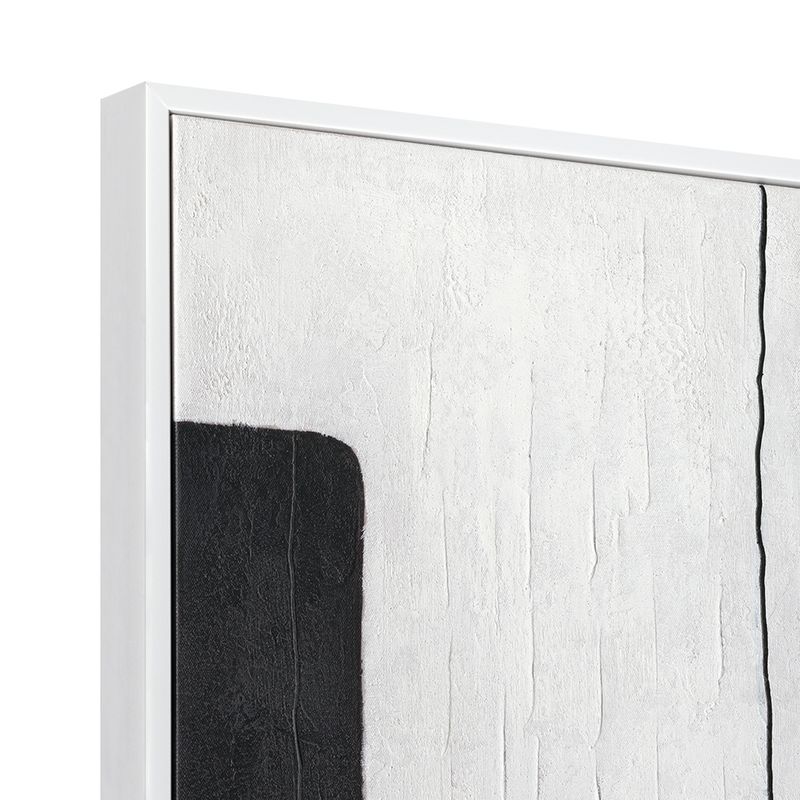 Noir Form Series I | Canvas Painting - White Frame