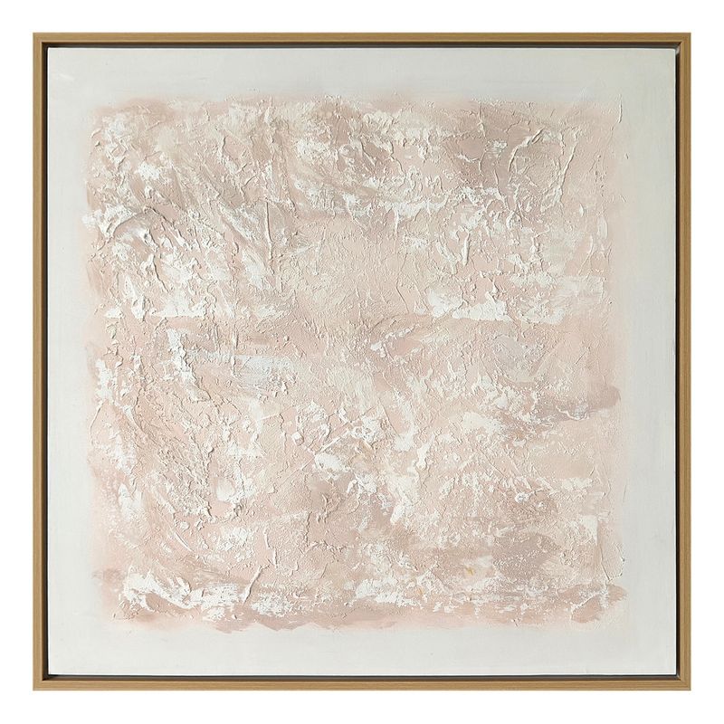 White Linen | Enhanced Canvas Print - Natural Frame