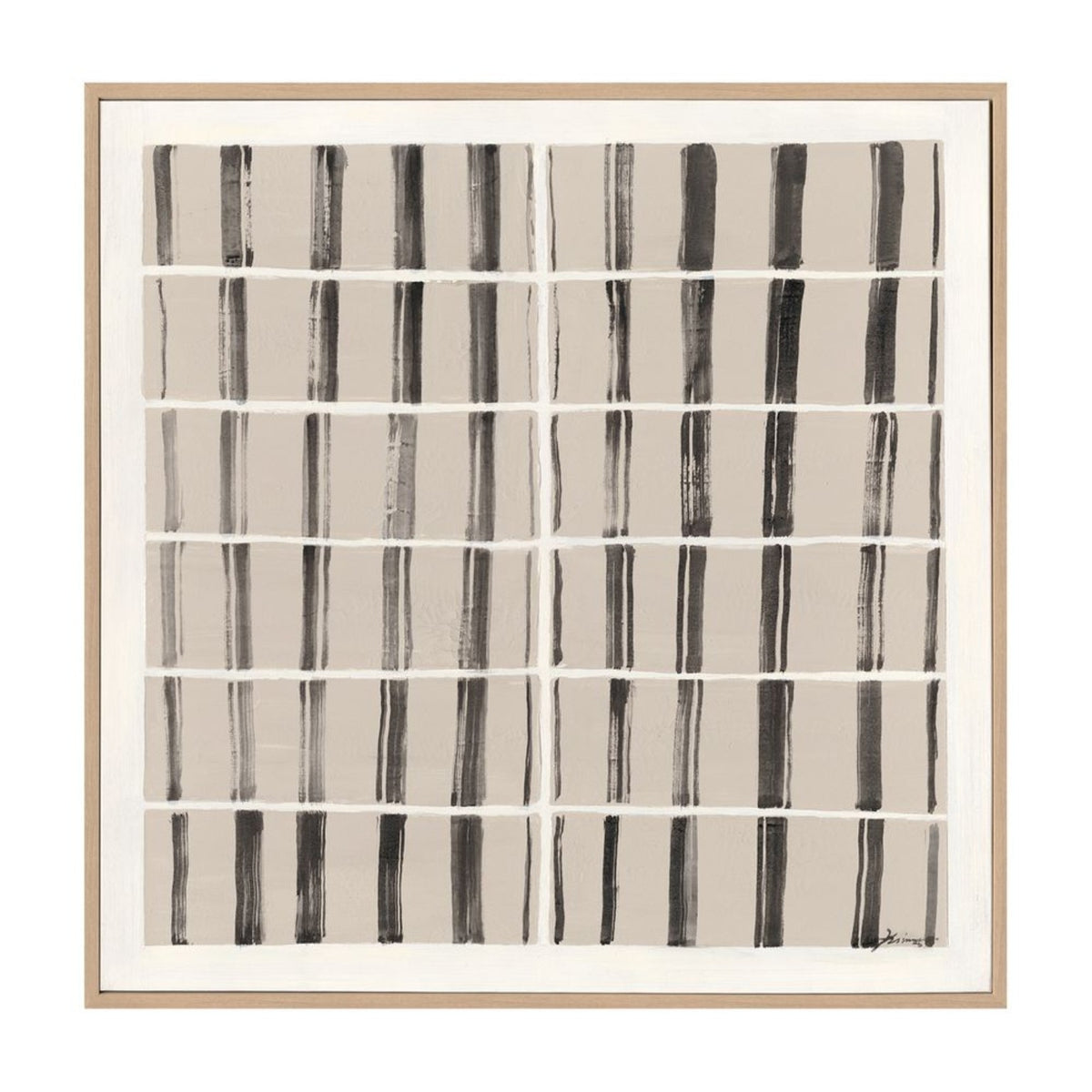 Still Lines textured abstract canvas front view