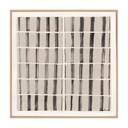 Still Lines textured abstract canvas front view