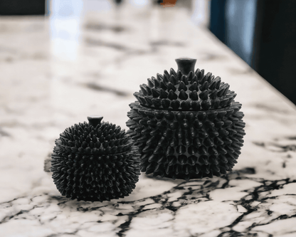 Urchin | Spike Trinket Box Black (Small) - Mirra Interiors