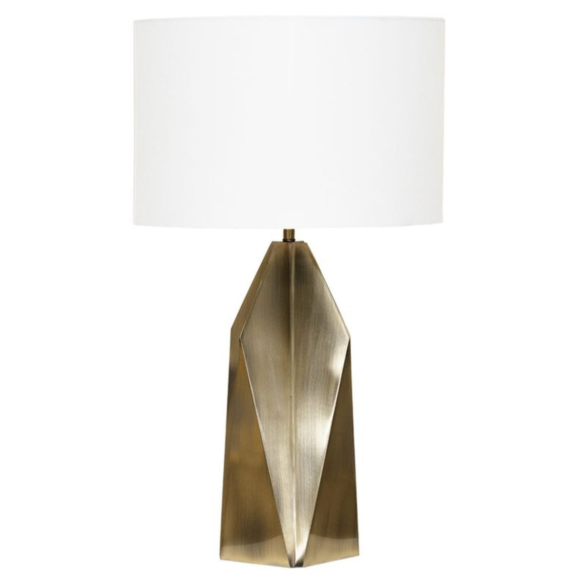 Vesper faceted brass table lamp alternate view