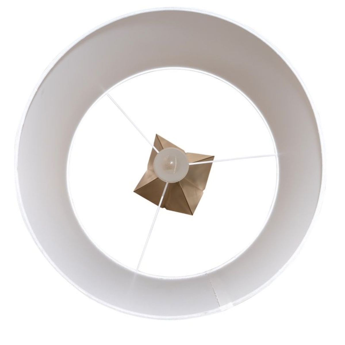 Vesper white drum shade viewed from above