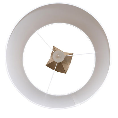 Vesper white drum shade viewed from above