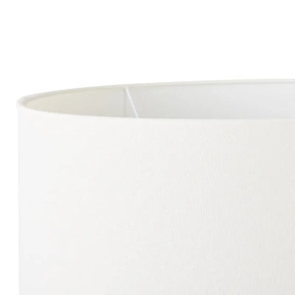 White lamp shade close up on a white background